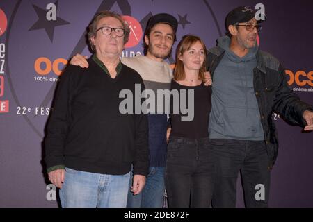 Enya Baroux Philippe Du Janerand, Martin Darondeau attending the screening of the film  La Daronne during the 23rd Comedy Film Festival in L'Alpe d'Huez, France on  January 16, 2020. Photo by Julien Reynaud/APS-Medias/ABACAPRESS.COM Stock