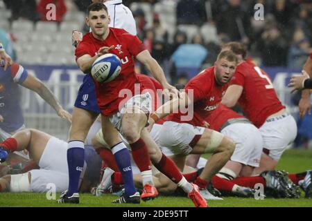 Wales's Tomos Williams during Rugby Guinness 6 Nations Tournament, France vs Wales At the Stade de France in Saint-Denis, France, on February 1, 2019. Wales won 24-19. Photo by Henri Szwarc/ABACAPRESS.COM Stock Photo