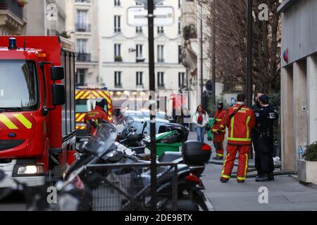 Paris deadliest fire in over a decade killed at least 10 people Tuesday as flames engulfed a nine-story apartment building, sending residents to the roof and clambering across balconies to escape. Fire injured 33, including eight firefighters. A resident of the building, suspicious behavior, was placed in custody before being admitted to the psychiatric infirmary of the police headquarters. February 5, 2019. Photo by Ania Freindorf/ABACAPRESS.COM Stock Photo