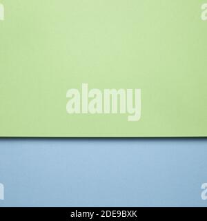 Abstract green and sky blue color paper background Stock Photo