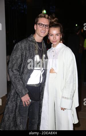 Emma Louise Connely and her boyfriend attends the launch of Evian
