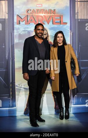 Loup-Denis Elion and Alexandra attending the Captain Marvel Premiere at the Grand Rex in Paris, France on March 5, 2019. Photo by Julie Sebadelha/ABACAPRESS.COM Stock Photo