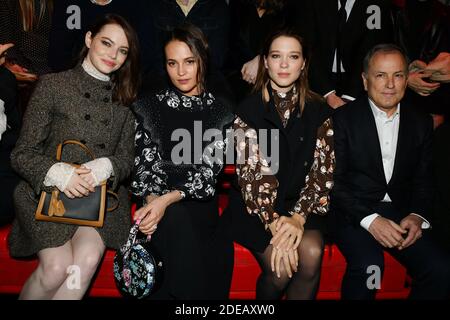 Emma Stone, Alicia Vikander, Lea Seydoux and CEO of Louis