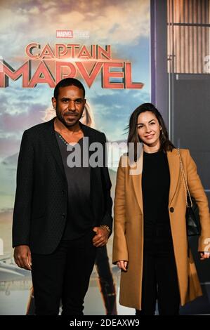 Loup-Denis Elion and Alexandra attending the Captain Marvel Premiere at the Grand Rex in Paris, France on March 5, 2019. Photo by Julie Sebadelha/ABACAPRESS.COM Stock Photo