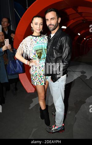 Emma Chamberlain and Stylist Nicolas Ghesquiere pose after the Louis  Vuitton show as part of the Paris Fashion Week Womenswear Fall/Winter 2019/2020  on March 05, 2019 in Paris, France. Photo by Laurent Zabulon/ABACAPRESS.COM  Stock Photo