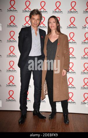 Guy Lagache and Annelise Hesme attend the photocall and press conference of the 2019 Sidaction at the Wagram Hall on March 18 in Paris, France. Photo by David Niviere/ABACAPRESS.COM Stock Photo