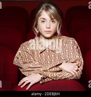 Exclusive - Alice Isaaz posing during a photo shoot as part of the Prix Romy Schneider and Patrick Dewaere 2019 Awards held at Cinema Mac Mahon in Paris, France on March 21, 2019. Photo by Jerome Domine/ABACAPRESS.COM Stock Photo