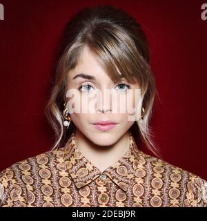 Exclusive - Alice Isaaz posing during a photo shoot as part of the Prix Romy Schneider and Patrick Dewaere 2019 Awards held at Cinema Mac Mahon in Paris, France on March 21, 2019. Photo by Jerome Domine/ABACAPRESS.COM Stock Photo