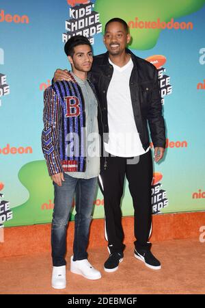 Mena Massoud and Will Smith attend Nickelodeon's 2019 Kids' Choice Awards at Galen Center on March 23, 2019 in Los Angeles, CA, USA. Photo by Lionel Hahn/ABACAPRESS.COM Stock Photo