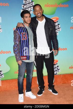 Mena Massoud and Will Smith attend Nickelodeon's 2019 Kids' Choice Awards at Galen Center on March 23, 2019 in Los Angeles, CA, USA. Photo by Lionel Hahn/ABACAPRESS.COM Stock Photo