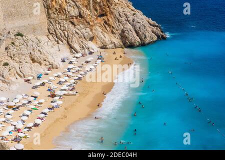 Landscape of Kaputas Beach in Kas, Kalkan, Antalya, Turkey. Lycian way. Summer and holiday concept Stock Photo