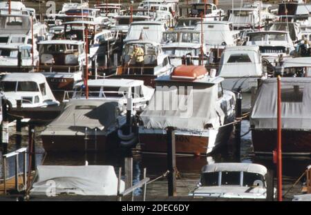 1970s Photo (1973) -  Marina on the Niagara River provides recreation but is also a source of pollution in the form of oils and wastes Stock Photo