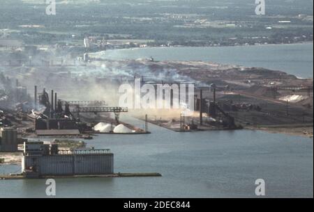 1970s Photo (1973) -  Bethlehem Steel plant on the Lake Erie waterfront south of Buffalo Stock Photo