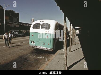 1970s Photo (1972) -  Main Street in northside (Stockyards area) of Ft. Worth Texas Stock Photo