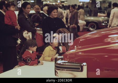 1970s Photo (1973) -  Automobile show at the New York Coliseum at Columbus Circle in Midtown Manhattan (New York City) Stock Photo