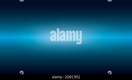 Futuristic creative gradient dark blue abstract background with horizontal glowing light beam Stock Photo