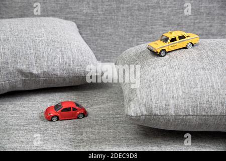child's red and yellow car