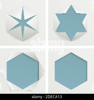 Vector illustration that simulates the cut out paper style. Colors can be easily changed (two global colors, one for the top sheet of paper and one fo Stock Vector