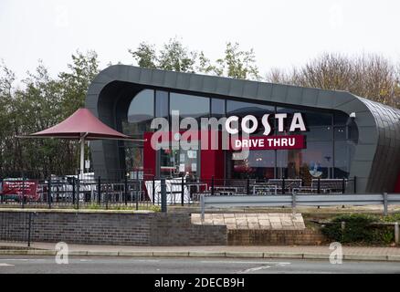 Costa Drive Thru In Collonades retail park Purley Way, Croydon, Surrey Stock Photo