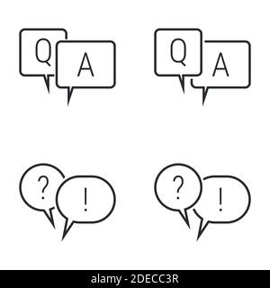 Questions and answers icons Stock Vector