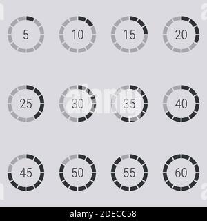 Set of simple timers Stock Vector