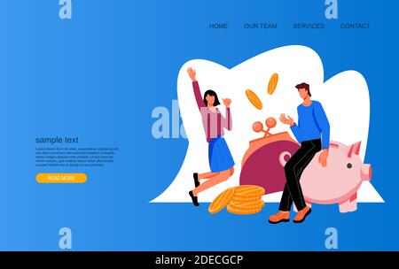 Partnerships, business deals and project financing web banner, flat vector. Stock Vector
