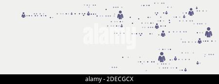 Abstract human connections headline background Stock Vector