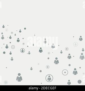 Abstract human connections headline background Stock Vector