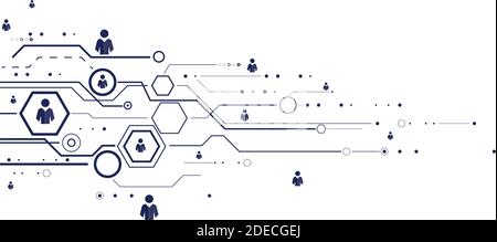 Abstract human connections headline background Stock Vector