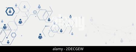 Abstract human connections headline background Stock Vector