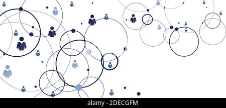 Abstract human connections headline background Stock Vector