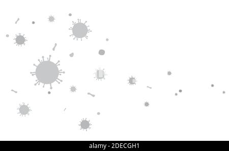 Coronavirus cells on the white background. Vector. Stock Vector