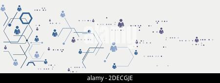 Abstract human connections headline background Stock Vector