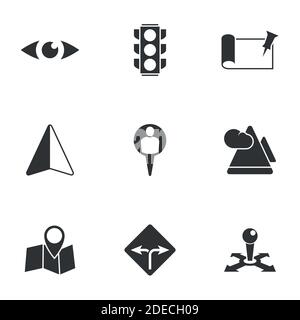 Maps, location and navigation icons. Stock Vector