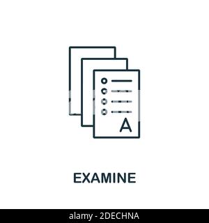 Examine icon. Line style element from audit collection. Thin Examine icon for templates, infographics and more Stock Vector