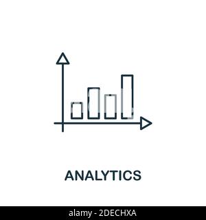 Analytics icon. Line style element from audit collection. Thin Analytics icon for templates, infographics and more Stock Vector