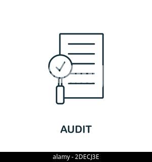 Audit icon. Line style element from audit collection. Thin Audit icon for templates, infographics and more Stock Vector