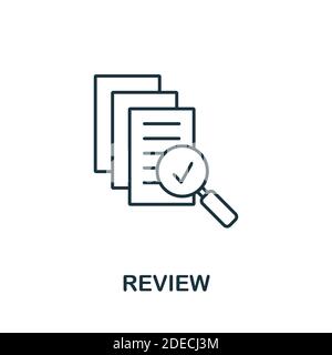 Review icon. Line style element from audit collection. Thin Review icon for templates, infographics and more Stock Vector