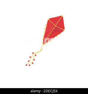 Flying kite illustration Stock Vector