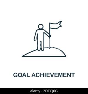 Goal Achievement icon. Simple element from business technology collection. Filled Goal Achievement icon for templates, infographics and more Stock Vector