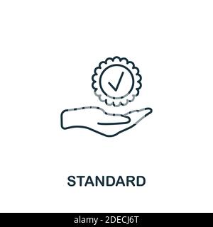Standard icon. Line style element from audit collection. Thin Standard icon for templates, infographics and more Stock Vector