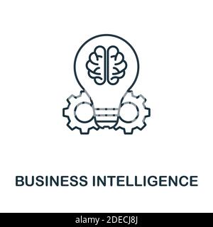 Business Intelligence icon. Line style element from business intelligence collection. Thin Business Intelligence icon for templates, infographics and Stock Vector