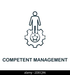 Competent Management icon. Simple element from business technology collection. Filled Competent Management icon for templates, infographics and more Stock Vector