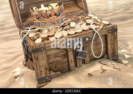 antique golden chest isolated on white Stock Photo - Alamy