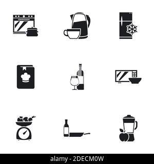Kitchen and cooking icon set Stock Vector