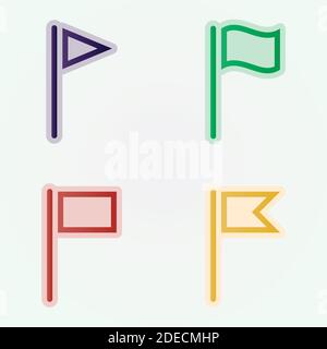 Vector illustration on a theme flag, color Stock Vector
