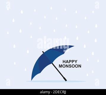 design about happy monsoon Stock Vector