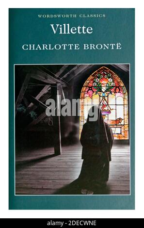 Book cover 'Villette' by Charlotte Bronte. Stock Photo