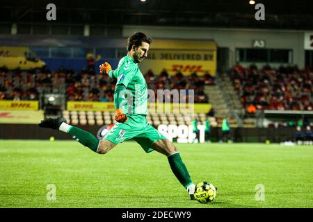 Farum, Denmark. 29th Nov, 2020. Kamil Grabara (73) of AGF seen during the 3F Superliga match between FC Nordsjaelland and AGF in Right to Dream Park, Farum. (Photo Credit: Gonzales Photo/Alamy Live News Stock Photo