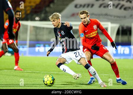 Farum, Denmark. 29th Nov, 2020. Albert Groenbaek (27) of AGF seen during the 3F Superliga match between FC Nordsjaelland and AGF in Right to Dream Park, Farum. (Photo Credit: Gonzales Photo/Alamy Live News Stock Photo